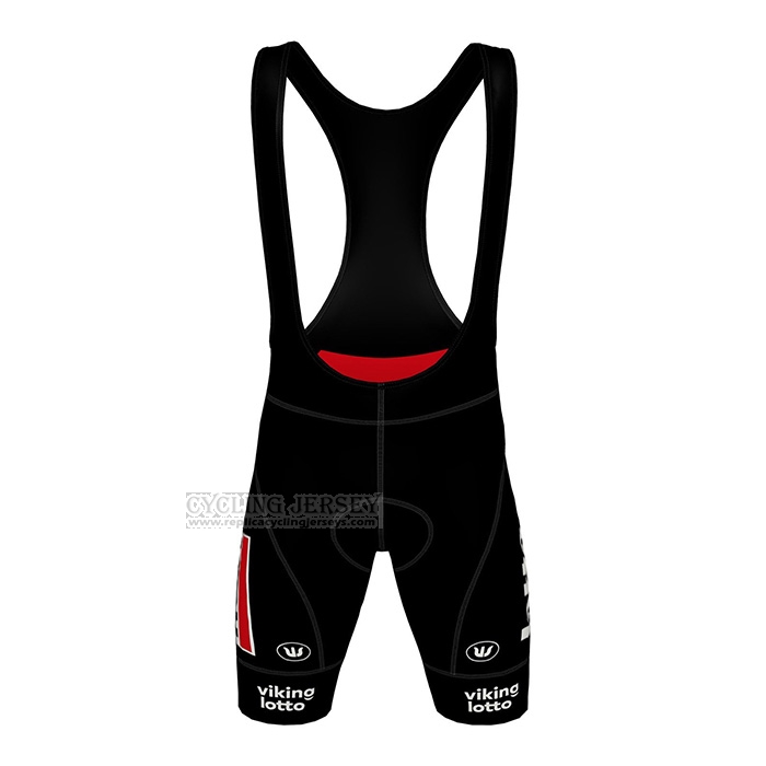 2022 Cycling Jersey Lotto Soudal Black Red Short Sleeve and Bib Short